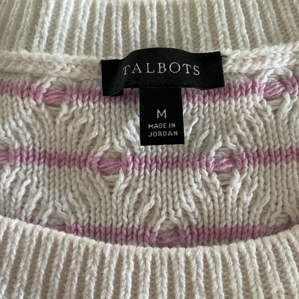 Talbot's White & Pink Spring Sweater 🩷 - Picture 3 of 8